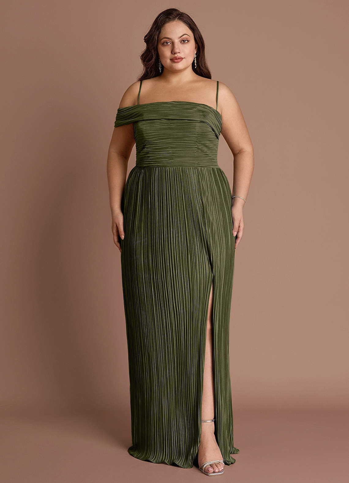 Isolde Moss Green Maxi Dress image1