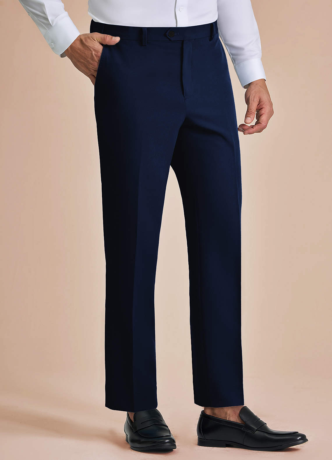 front James Azul Pantalones de vestir