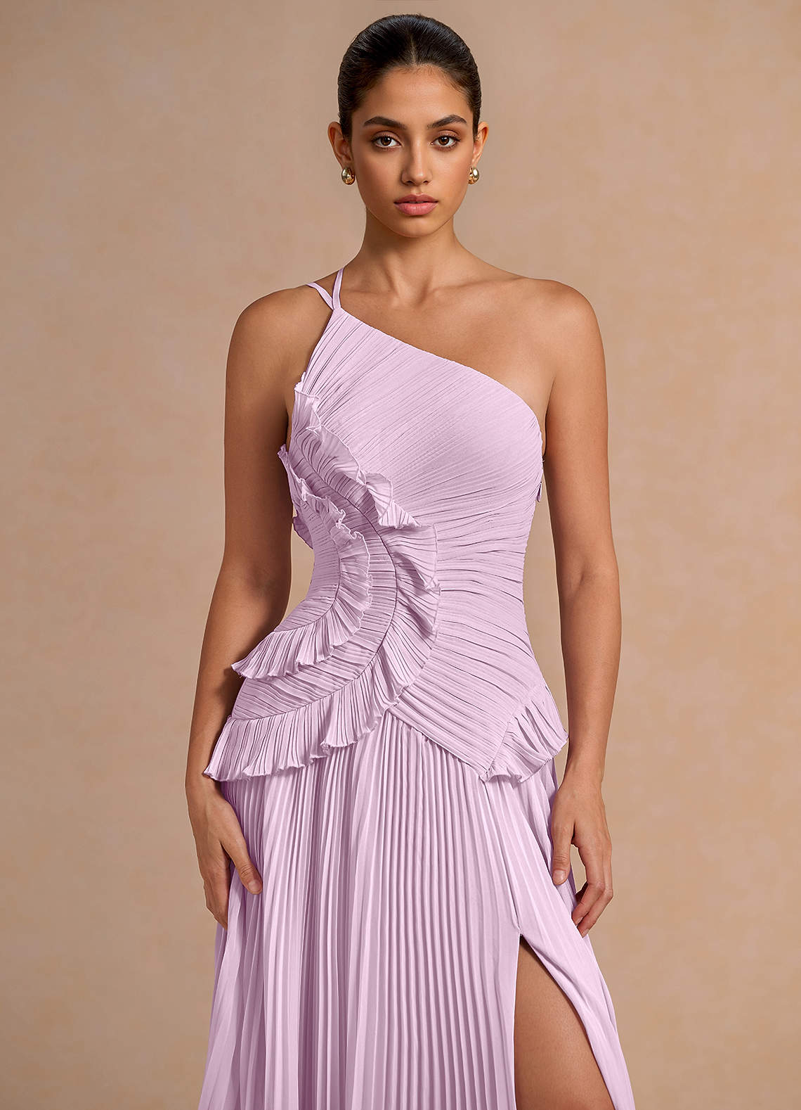 Melody Frosted Lilac Maxi Dress | Azazie