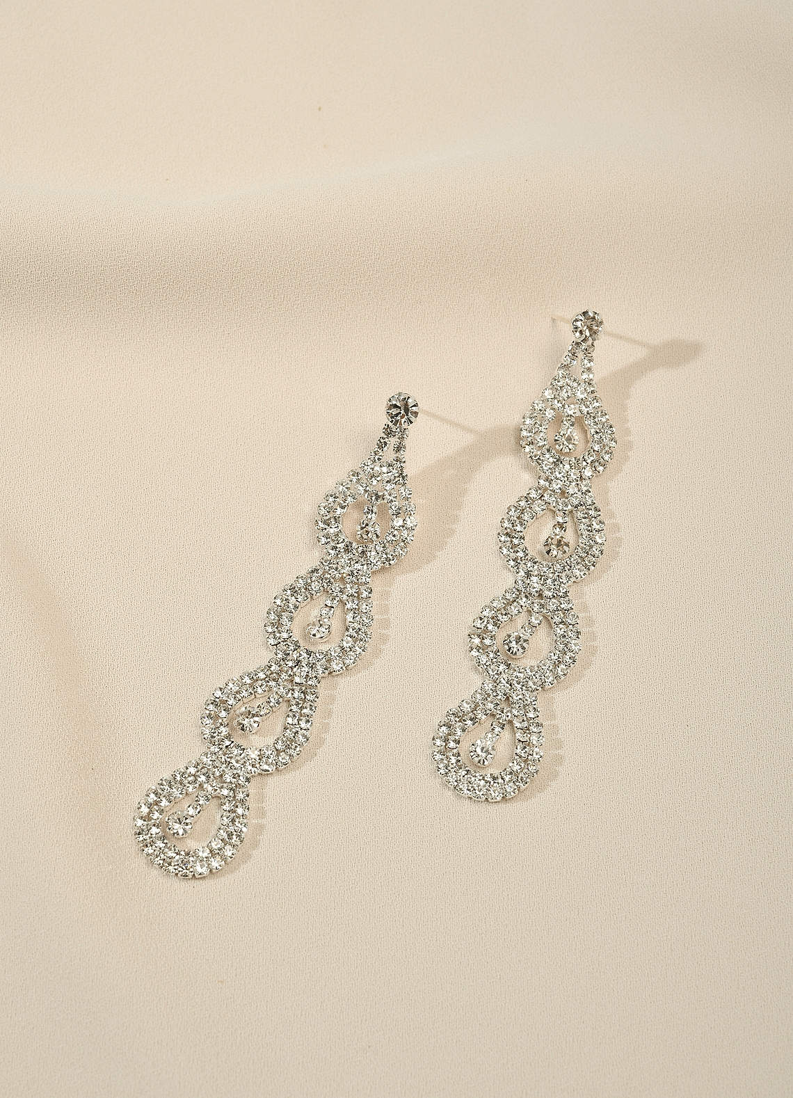 front Boucles d'oreilles pendantes en cristal