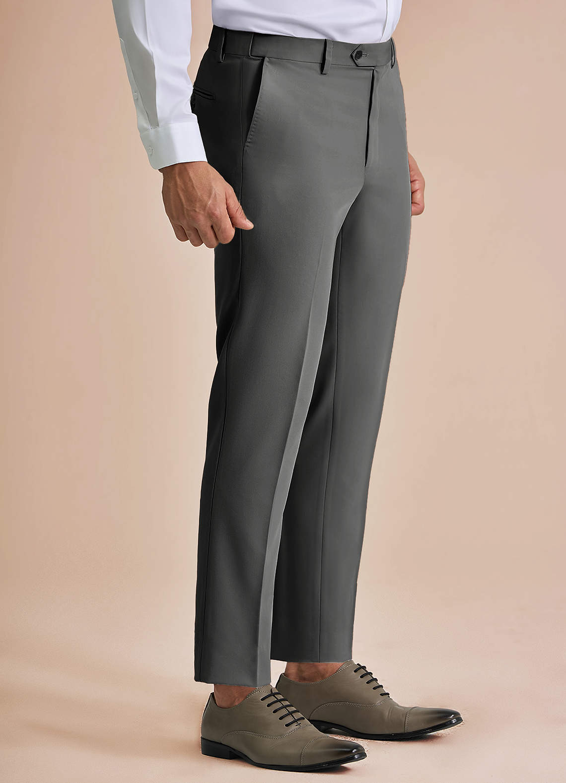 front William Carbón Pantalones de vestir