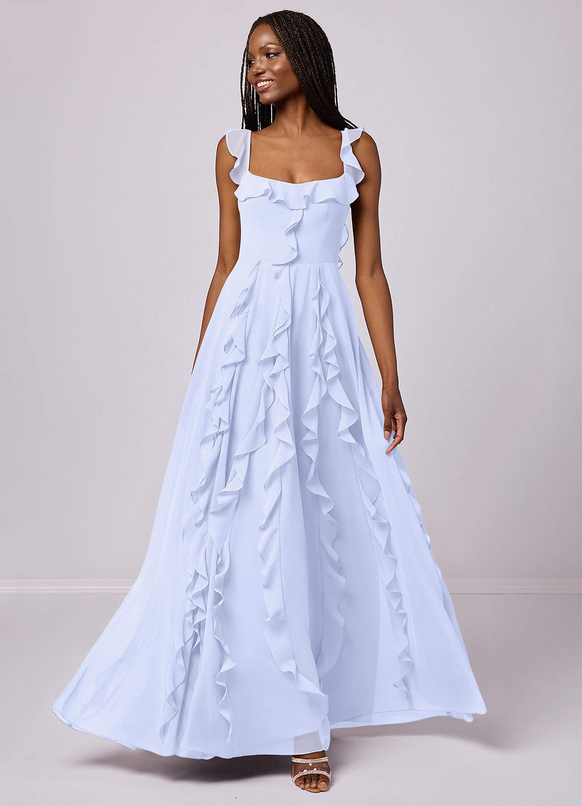 Barbie ♥ Azazie Bridesmaid Dresses Lavender A-Line with Pockets Chiffon Dress image1