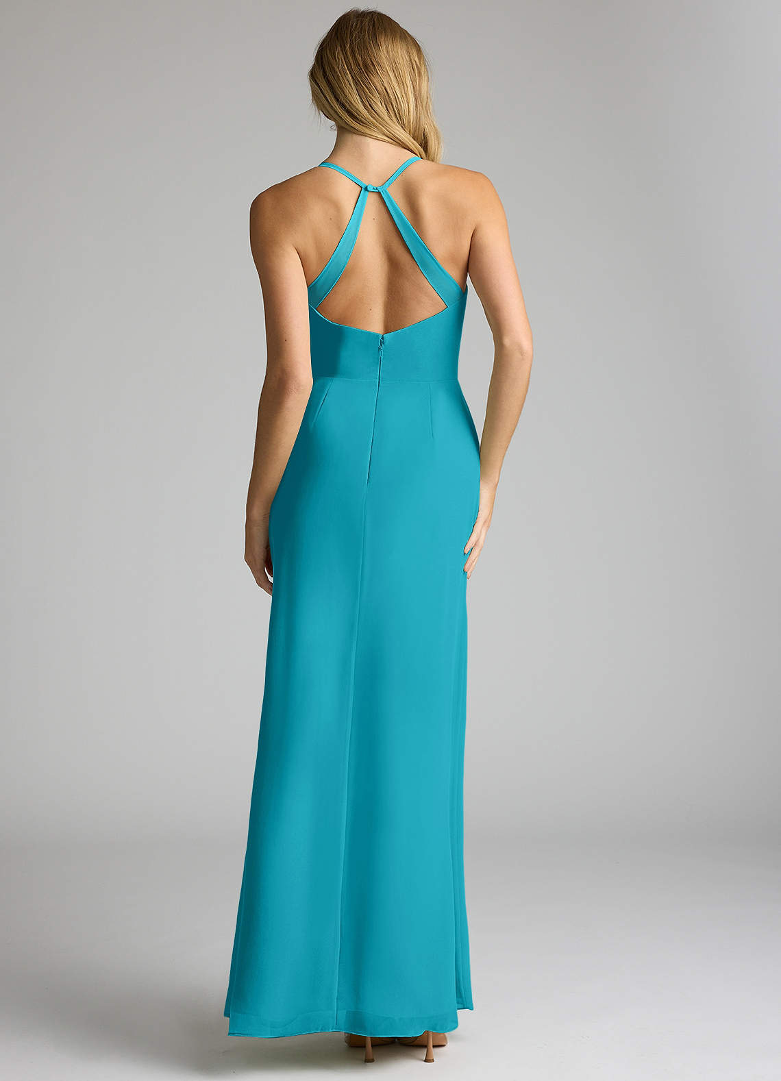 jade chiffon bridesmaid dresses Bridesmaid Dresses In Jade One Shoulder Sheath/Column Ruched Chiffon Bridesmaid Dresses with Slit main image 0
