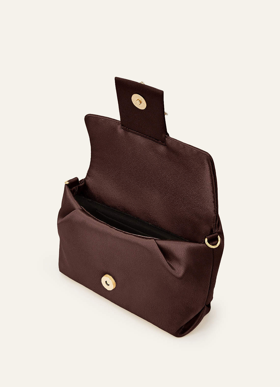 front Matchende farve stretch satin rhinsten firkantet spænde clutch