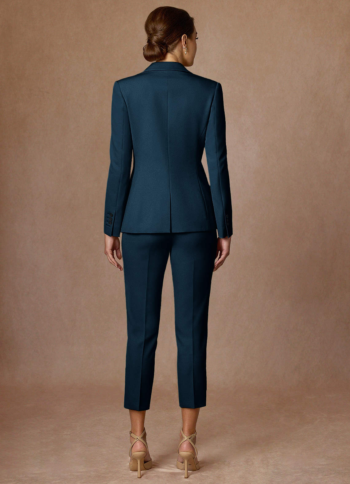 front Kennedy Dark Navy Refined Weave Performance Pants Suit