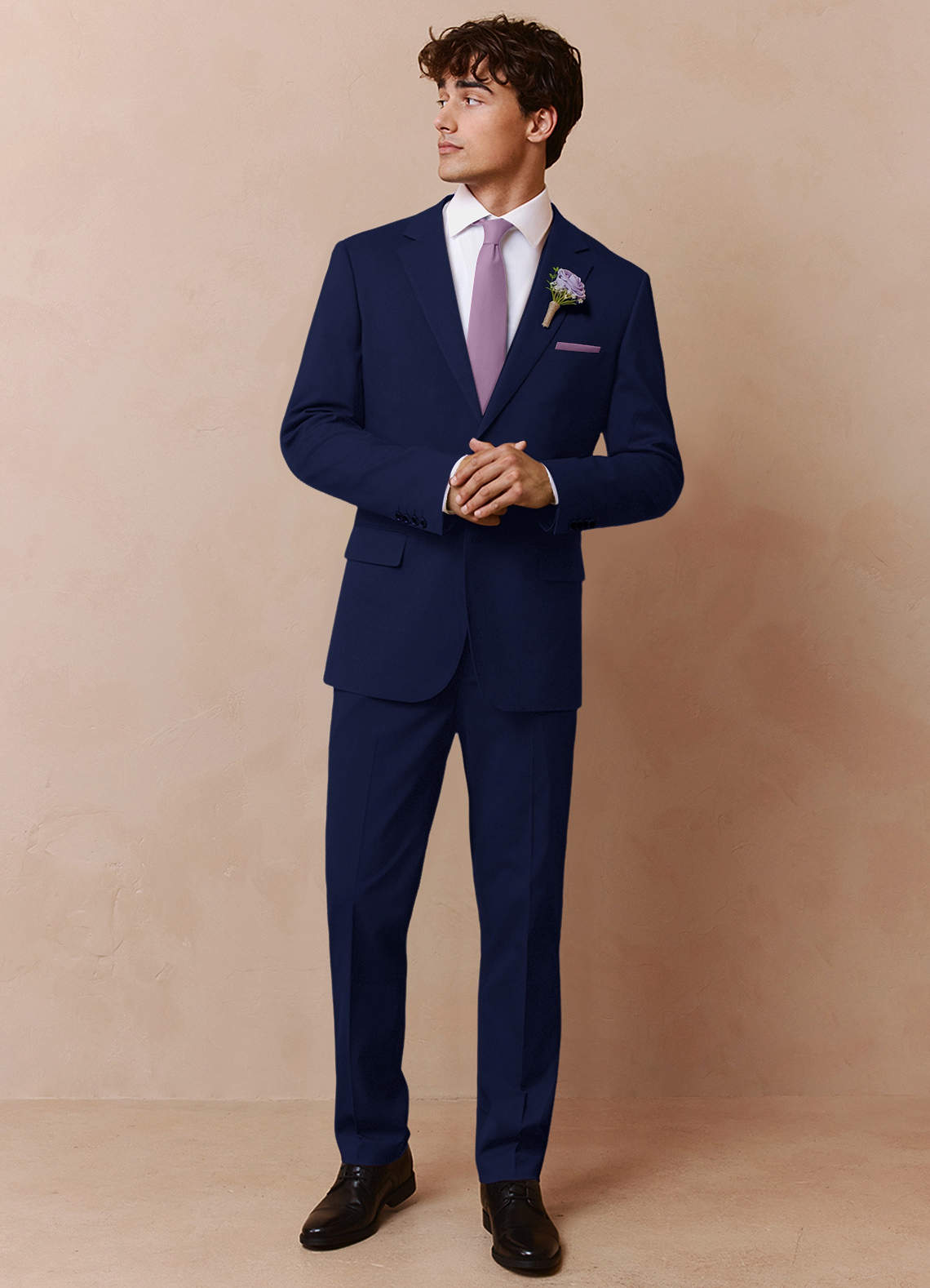front Savile Blue Wool Blend Suit