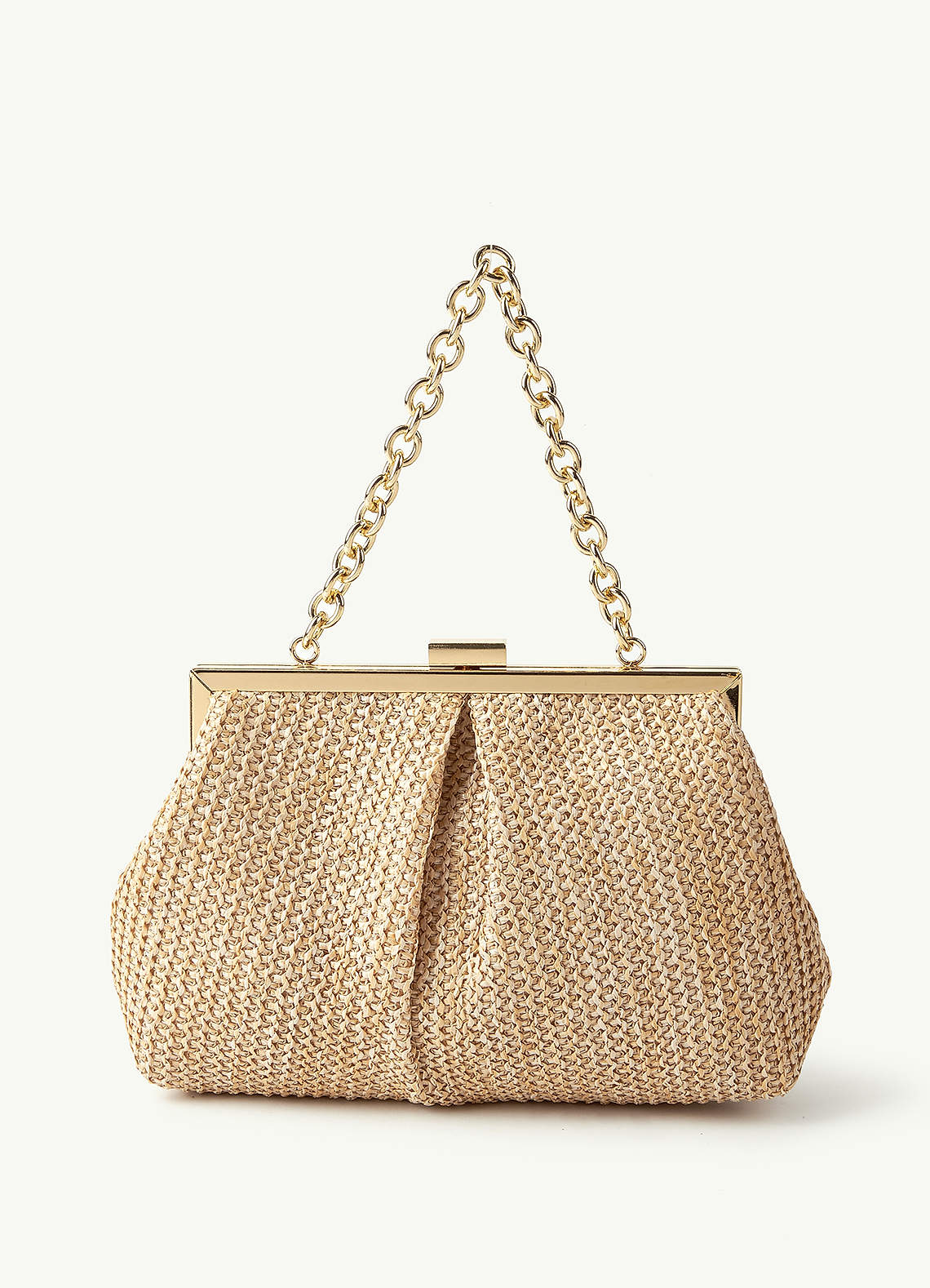 front Straw Woven Handbag