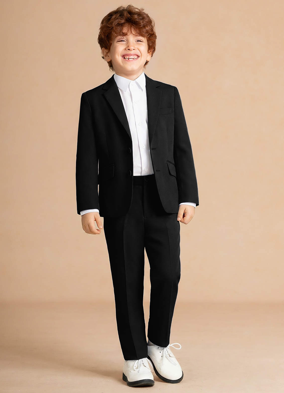 front Finn Black Boy 2-Piece Suit