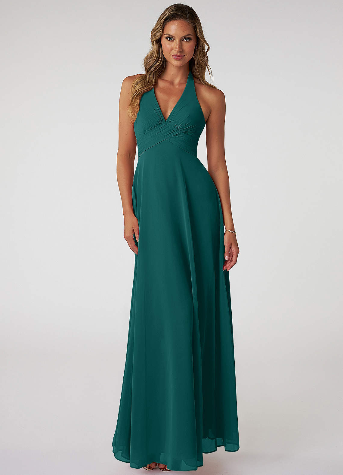 azazie peacock bridesmaid dress Tessie Size:UK 16 (US 12)