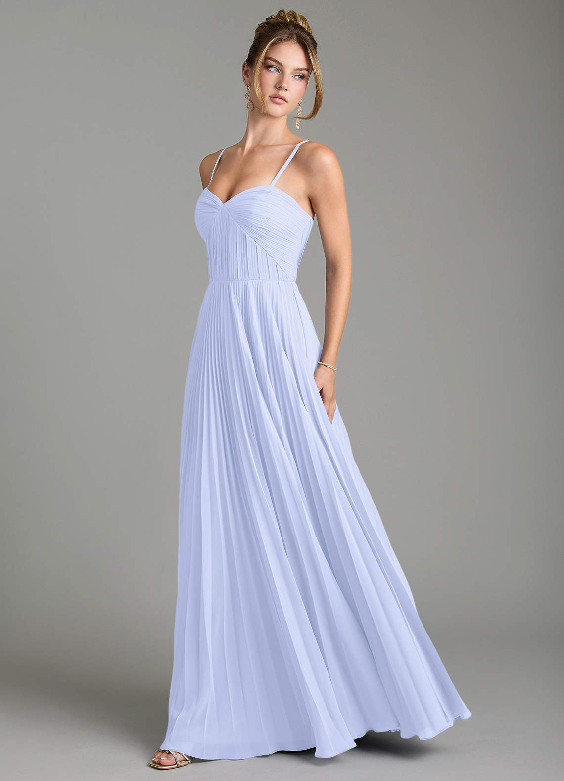 teagan bodycon ruched dress in lavender Azazie Chiffon Bridesmaid Dresses calf length