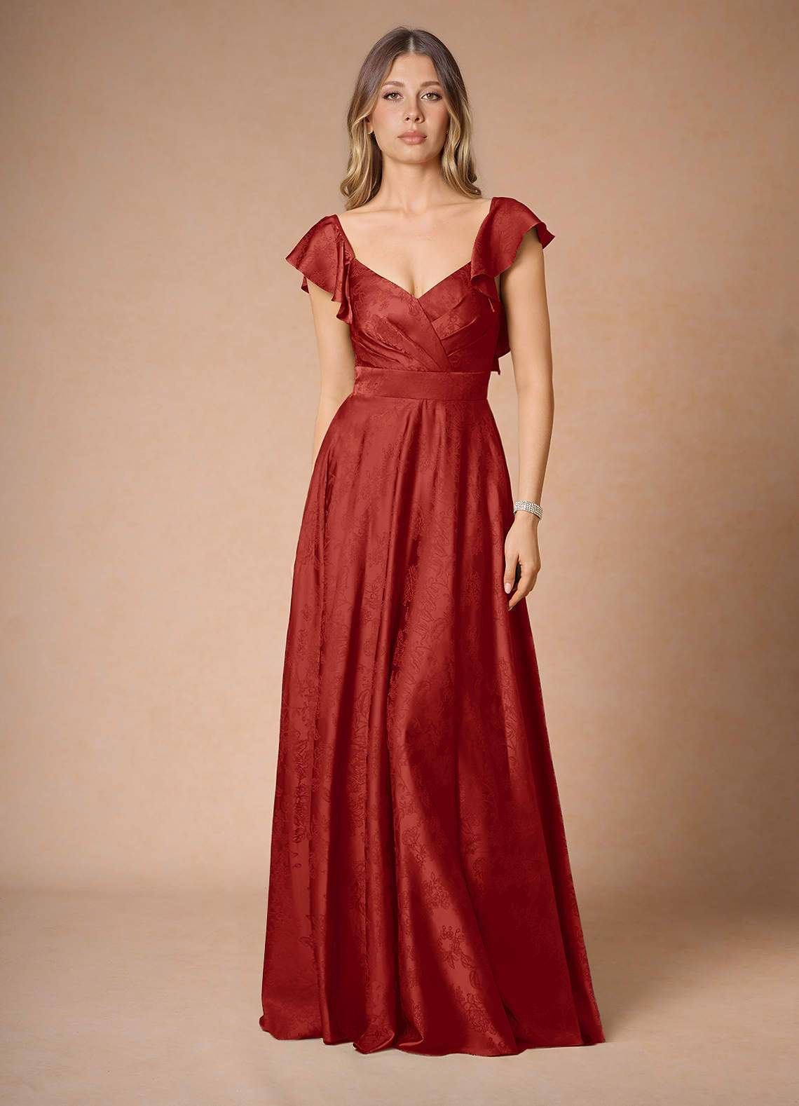 Aaliyah Orange Red Maxi Dress image1
