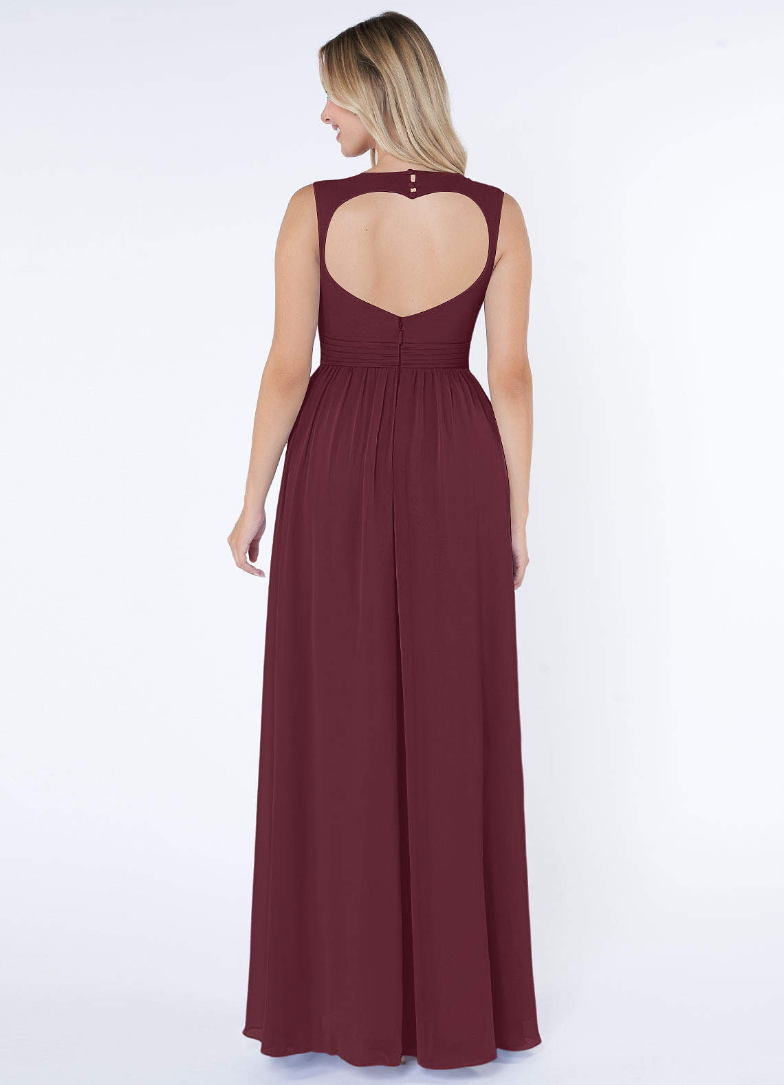 Lovely Purple Chiffon A-line Open Back Bridesmaid Dresses Lovely Purple Chiffon A-line Open Back Bridesmaid Dresses