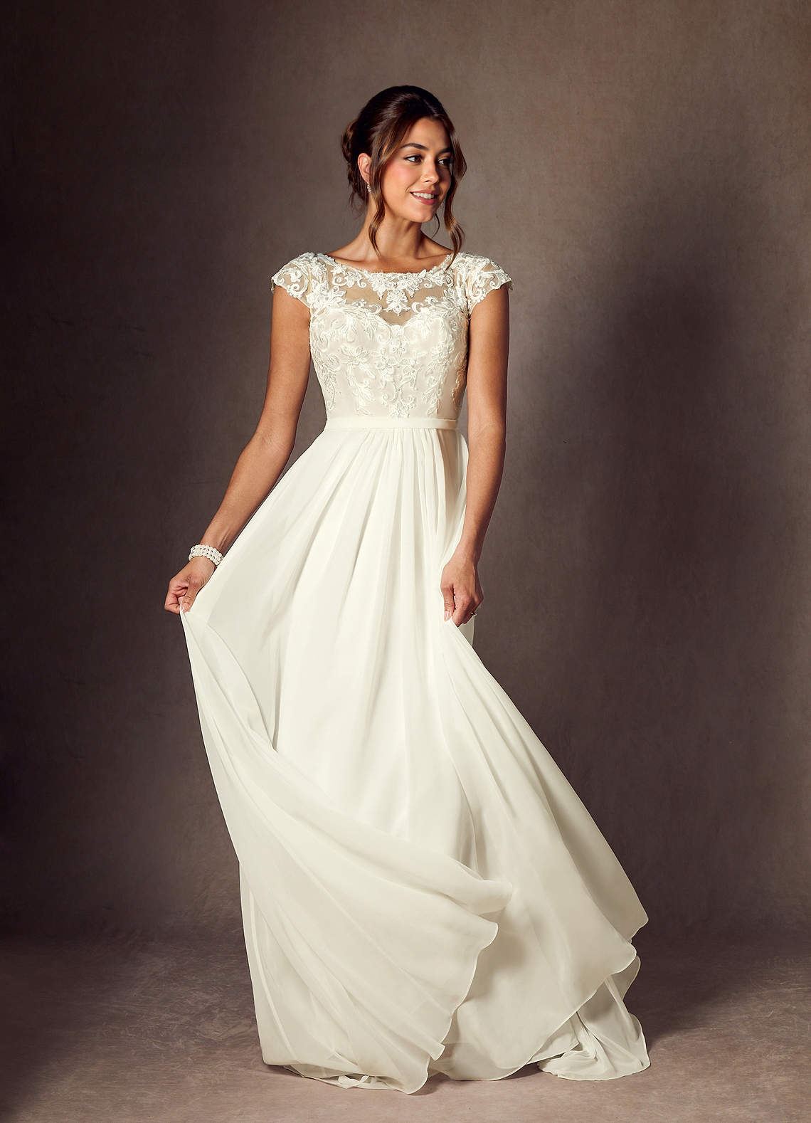 white christmas dresses SOLD Cream double layer silk chiffon maxi dress with gold braid trim 1 –  Palm Beach Vintage main image 0