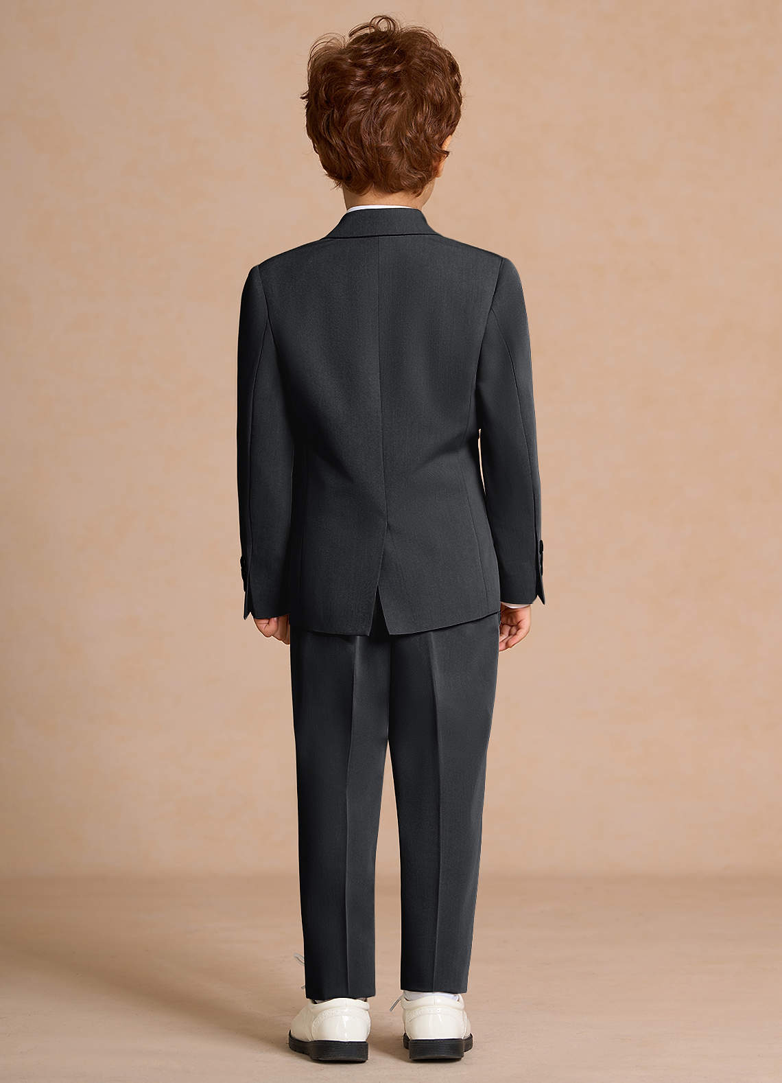 front Oliver Charcoal Boys 2-Piece Suit
