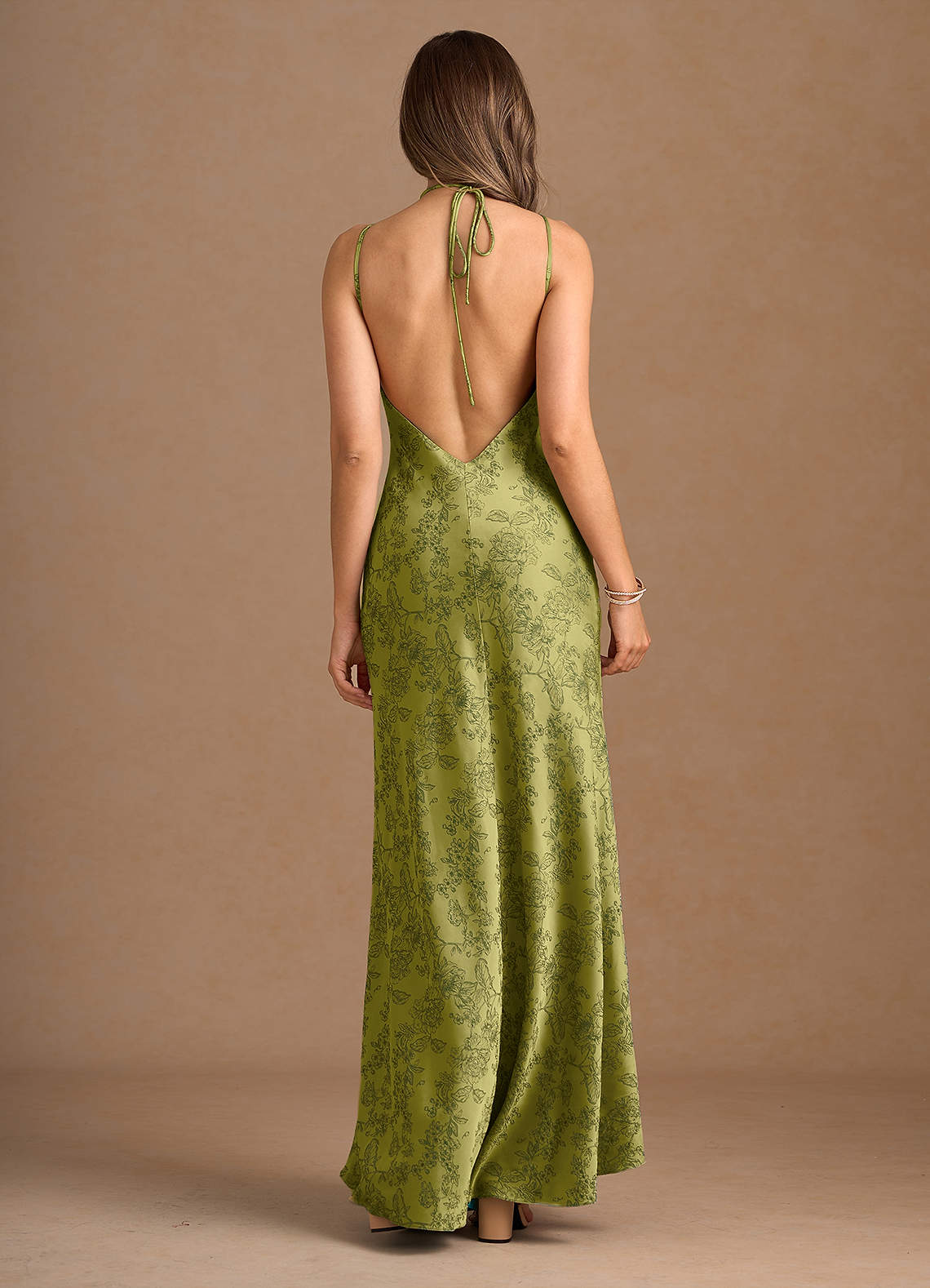 Vestido Verde Militar Armada Largo Floriane image2