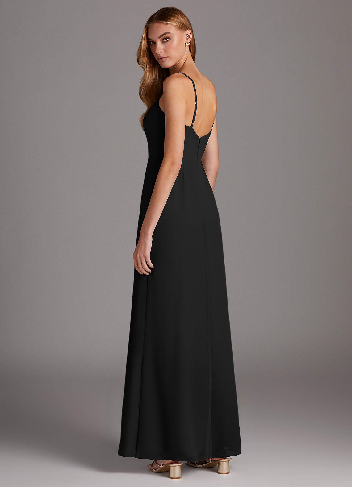 Azazie Tayla Ready to Ship Black Chiffon Bridesmaid Dresses | Azazie