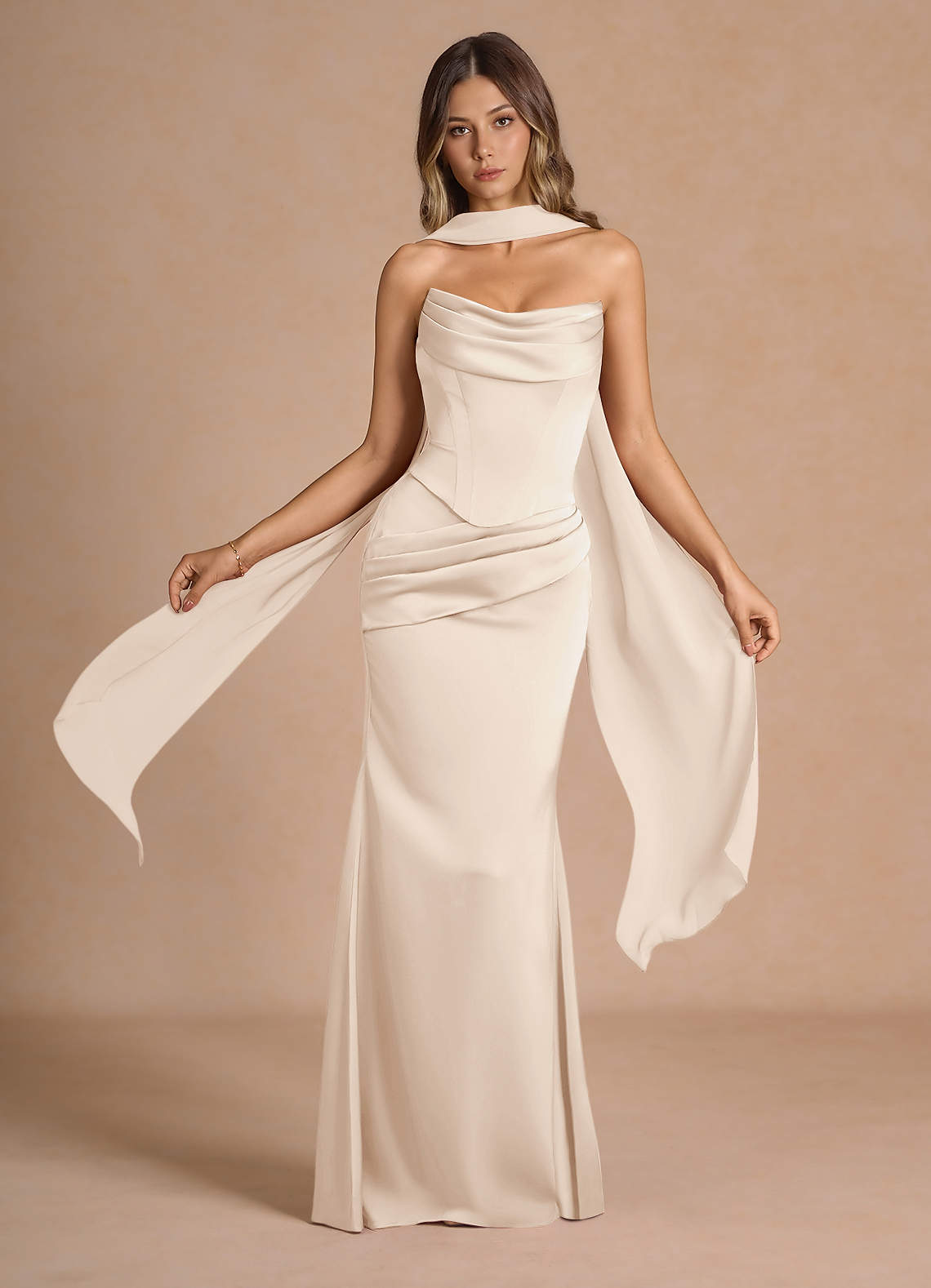 Sorrel Cream Corset Two-Piece Sets image1
