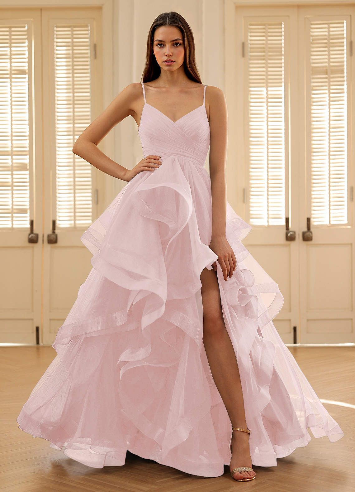 strapless open back dress La Femme