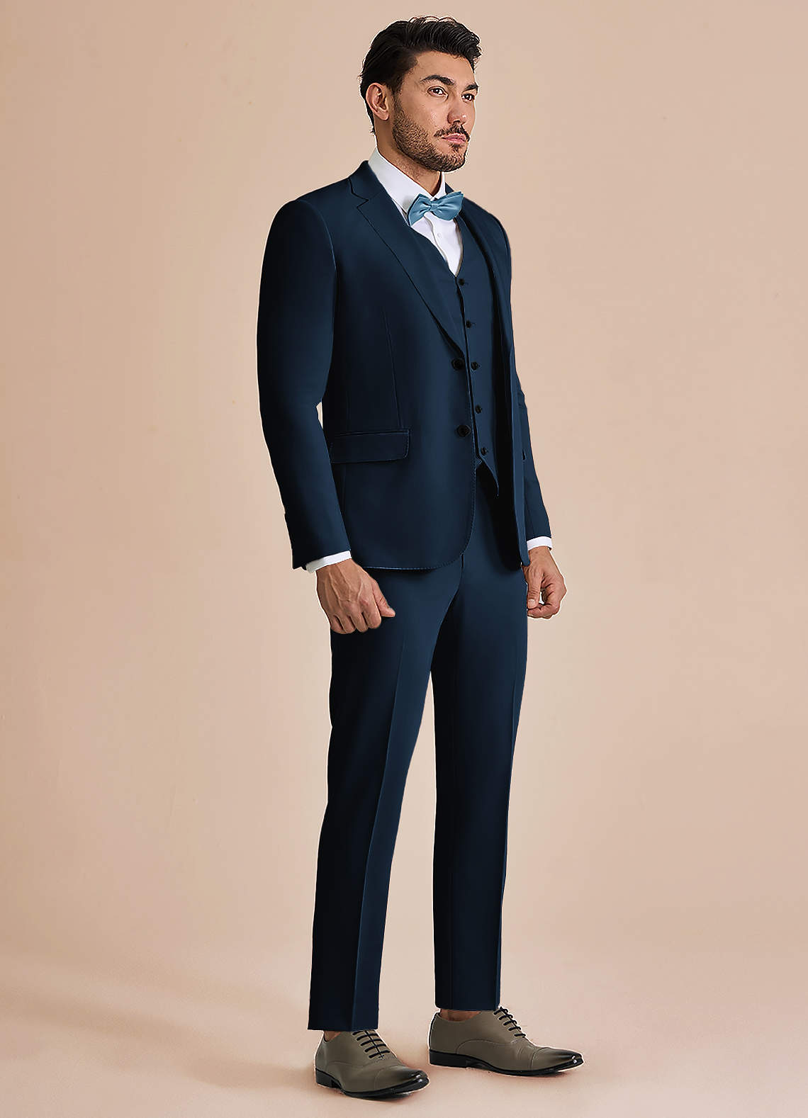 front William Navy Blue Comfort Blend 3-piece suit