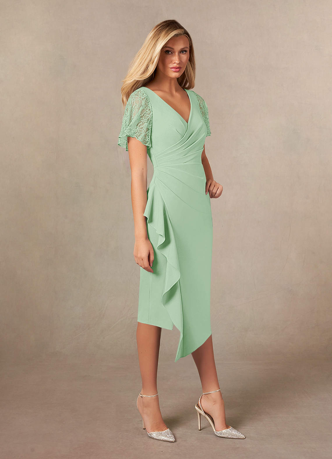 Eloise Pleated Dress Cerise Patterned