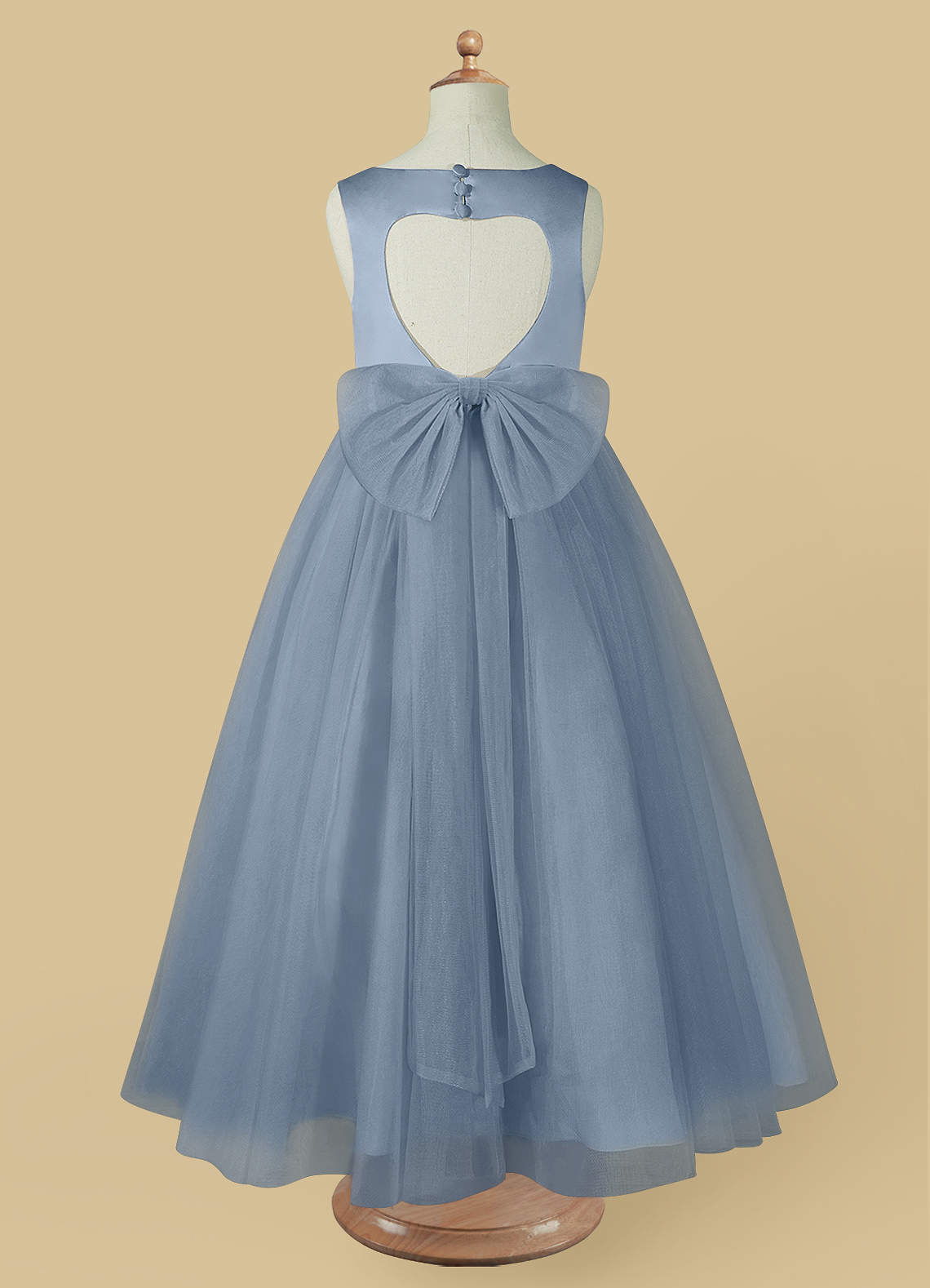 12-18 month bridesmaid dress A-Line Spaghetti Straps Long Satin Junior Bridesmaid Dresses main image 1