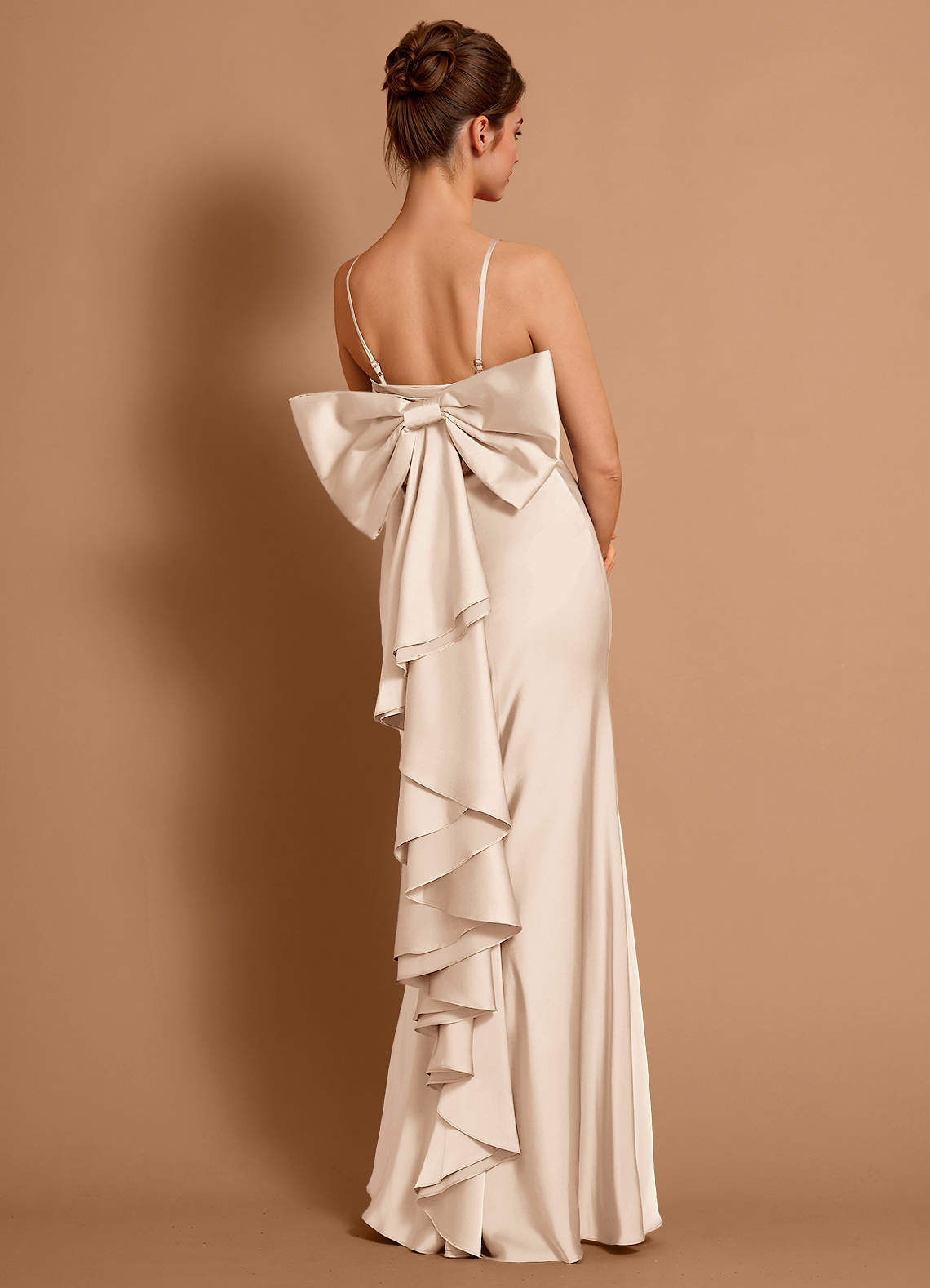 azazie cream dress Azazie Linnea Cream A-Line Scoop Chiffon Dress