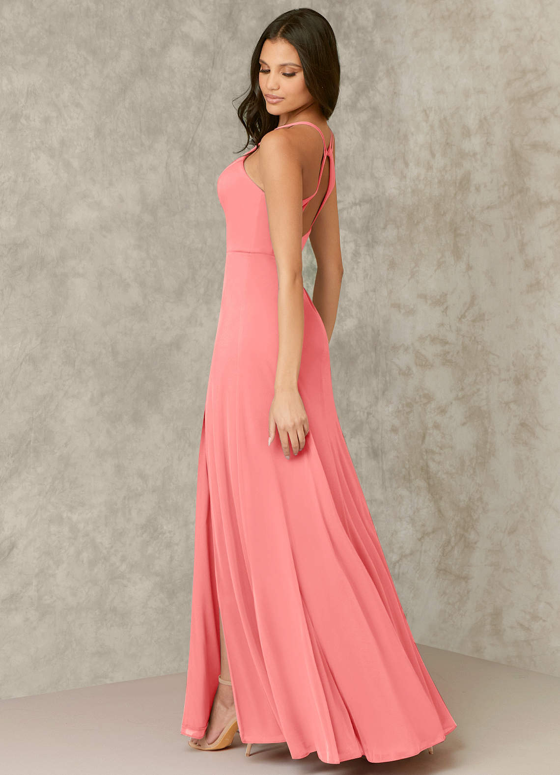 Coral mermaid 2025 bridesmaid dresses