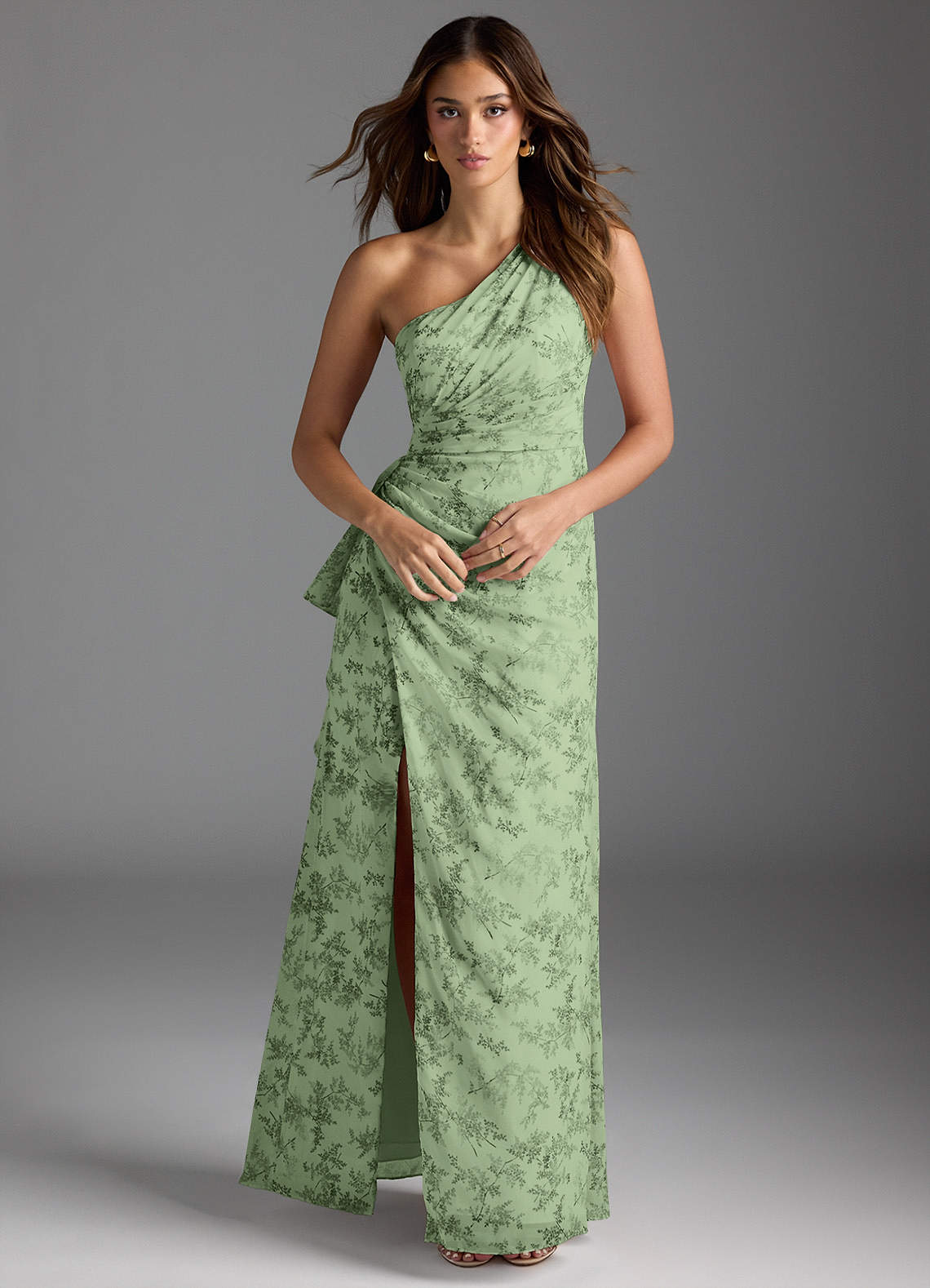 Green floral bridesmaid dresses online