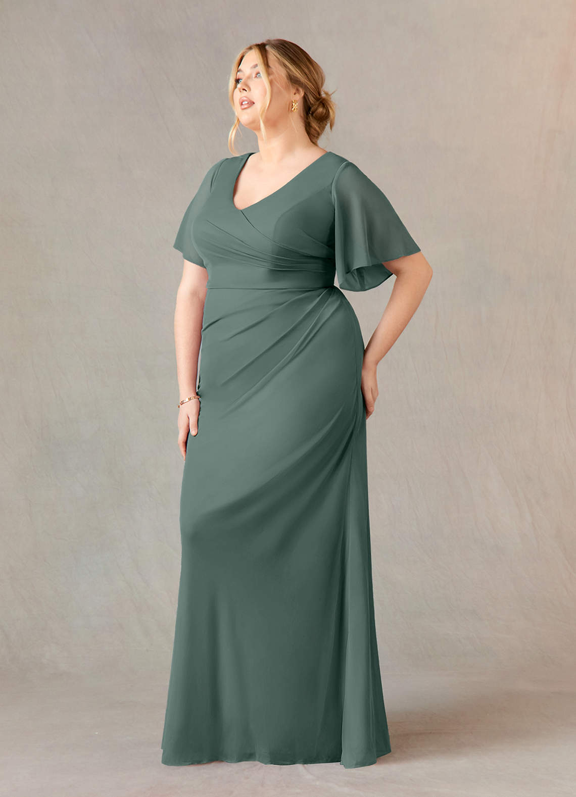 plus size olive green wrap dress Callie Green Floral Long Sleeve Plus Size Wrap Dress - Fair Trade Dresses