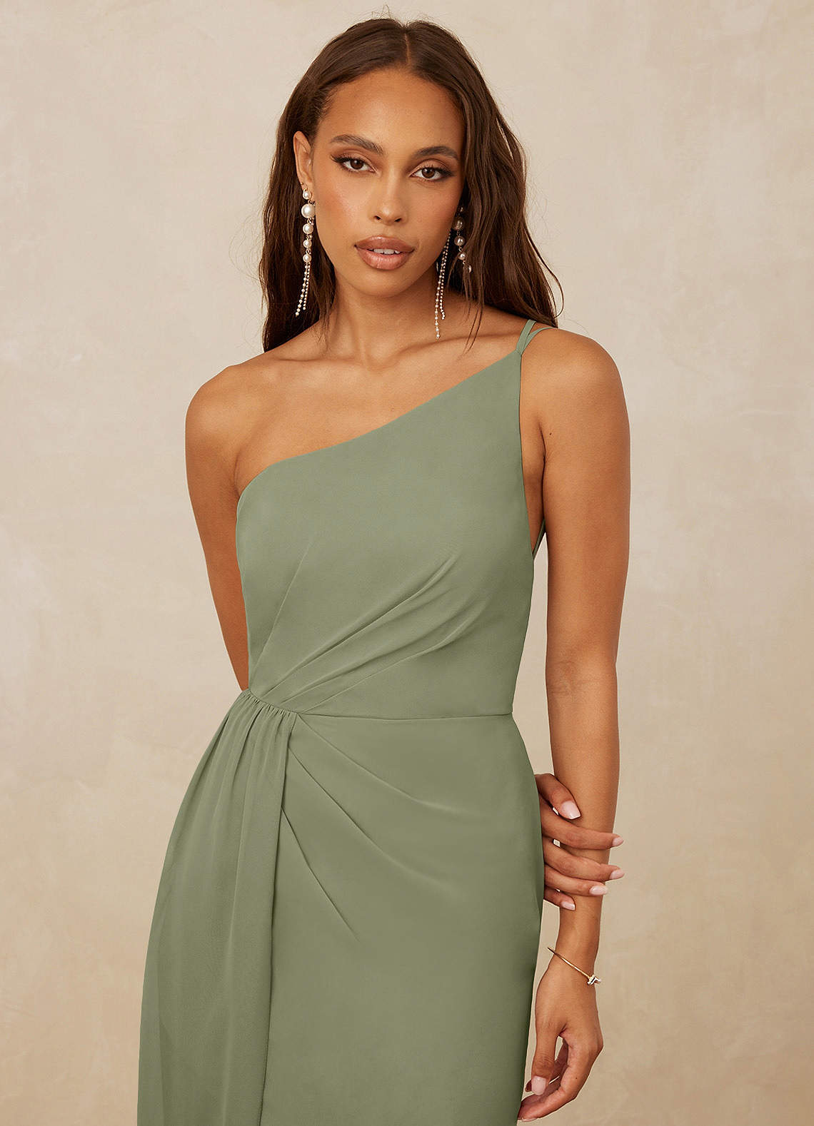 christian siriano grass green slip dress Bridal for Azazie 1003 Ready to Ship Agave Chiffon Bridesmaid Dresses emerald green sequin dress