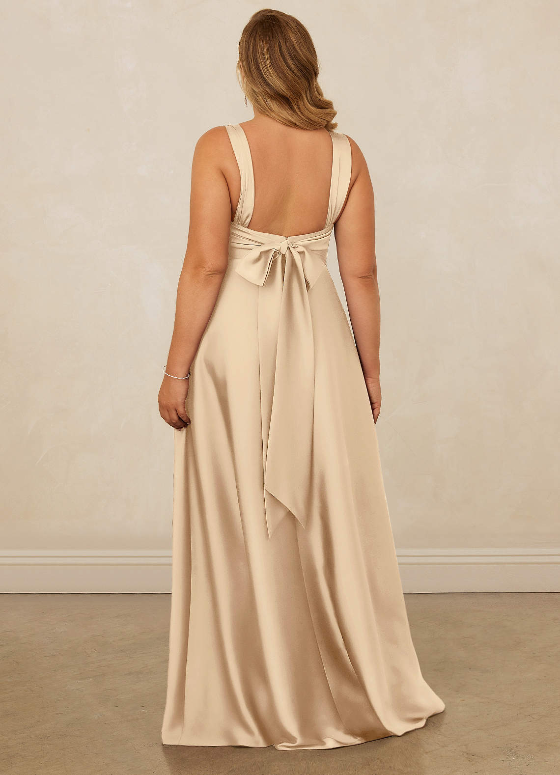 Christian Siriano Bridal for Azazie 1001 Bridesmaid Dresses Cowl Neck Stretch Satin A-line Dress image11
