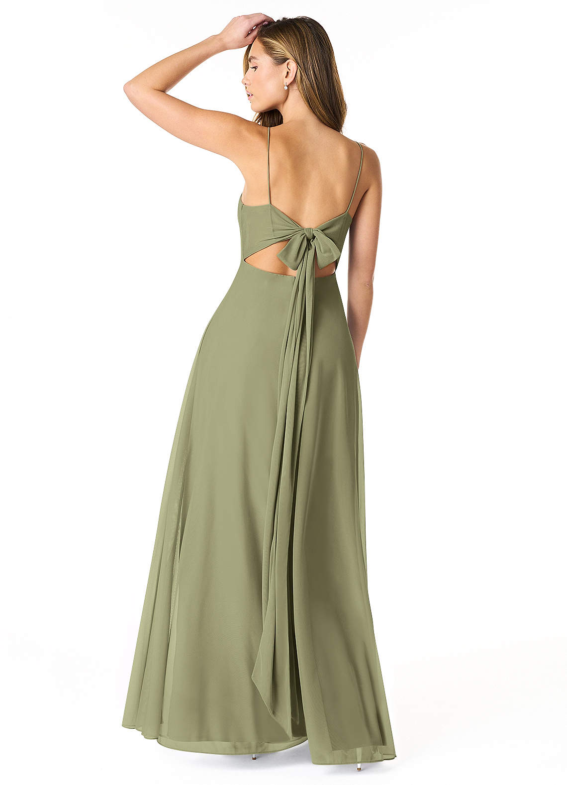 long mesh style-your-way 6 tie bridesmaid dress Tie-Back Cutout Maxi Dress with Front Slit in Lilac Haze (Purple)