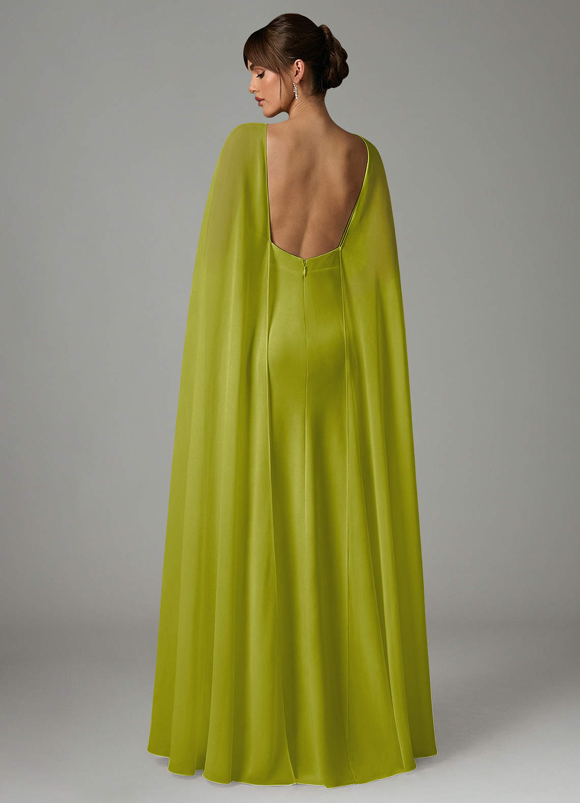 Azazie Stefania Jurken voor thuis passen Jurk van Stretch Satijn met A-Lijn Zwart image3