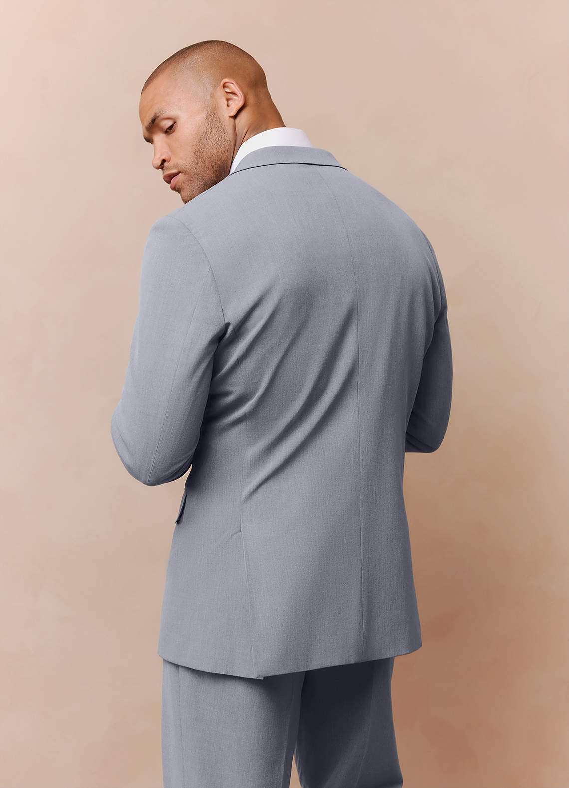 front Savile Gris Saco de traje de mezcla de lana