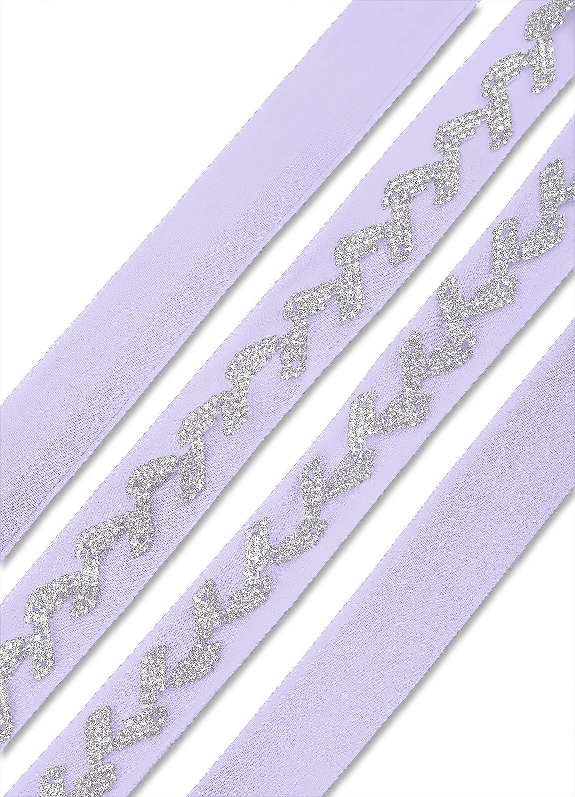 front Chiffon Sash with Laurel Leaf Beading