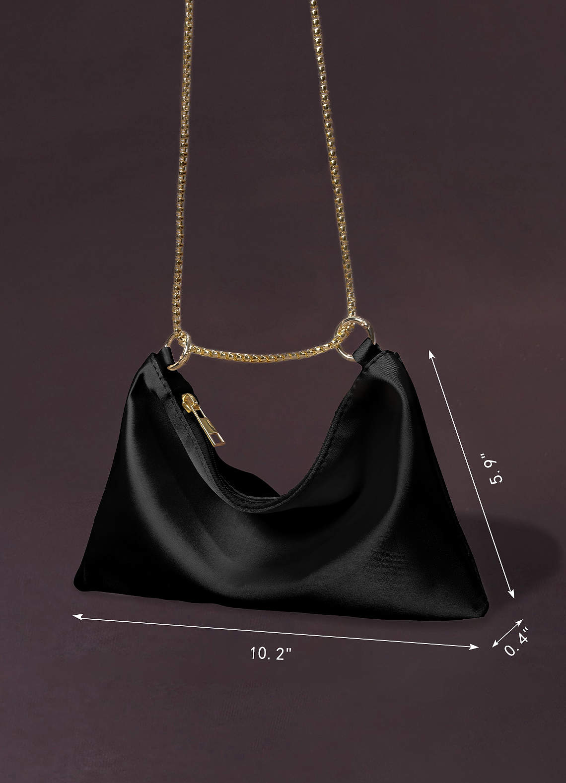 Black purse with gold chain best sale