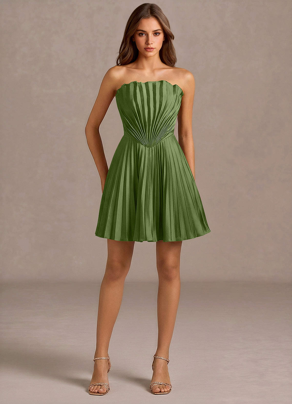 green emerald velvet dress Bambini Mini Dress