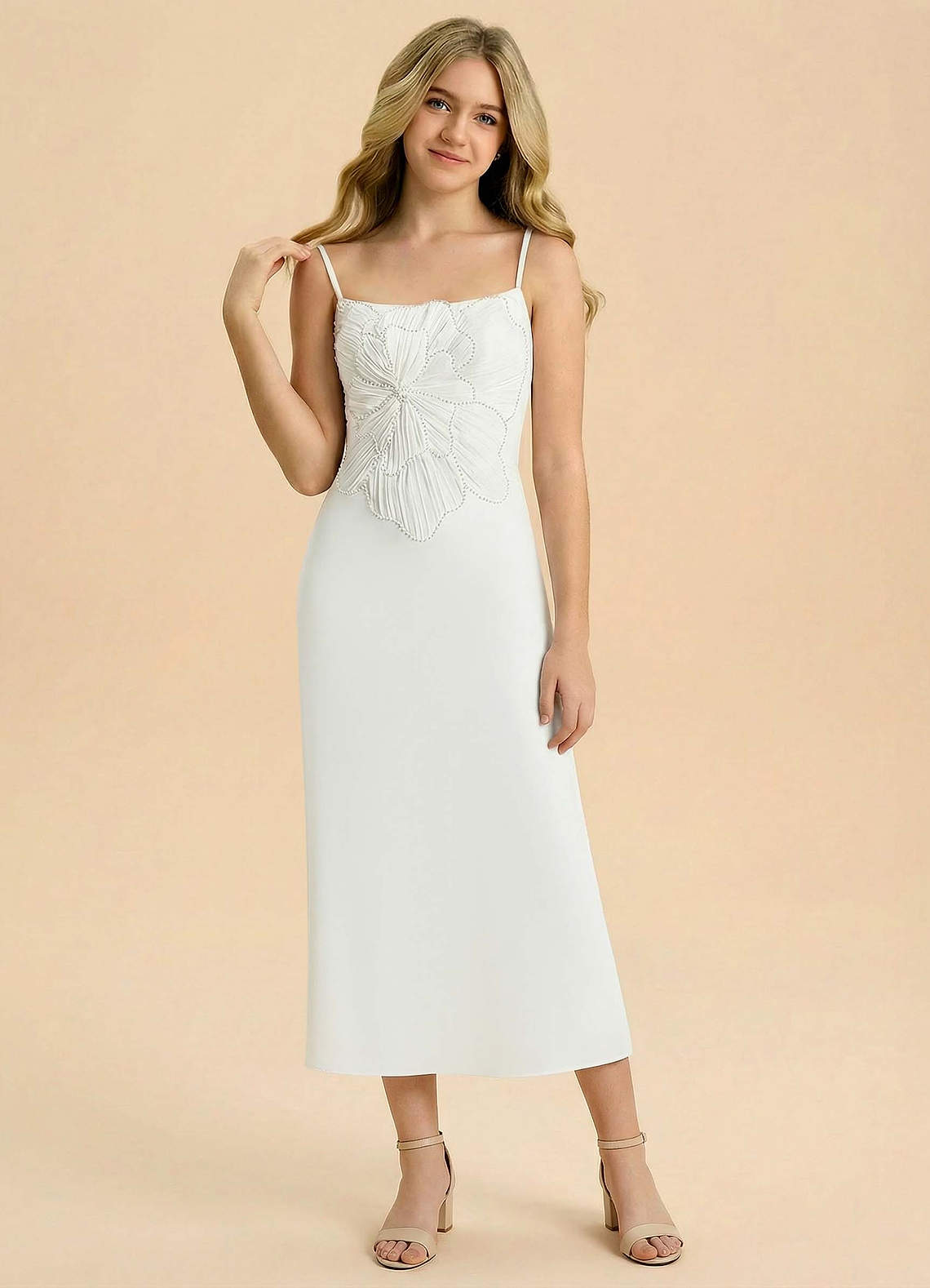 front Azazie Leina Junior Formal Dress