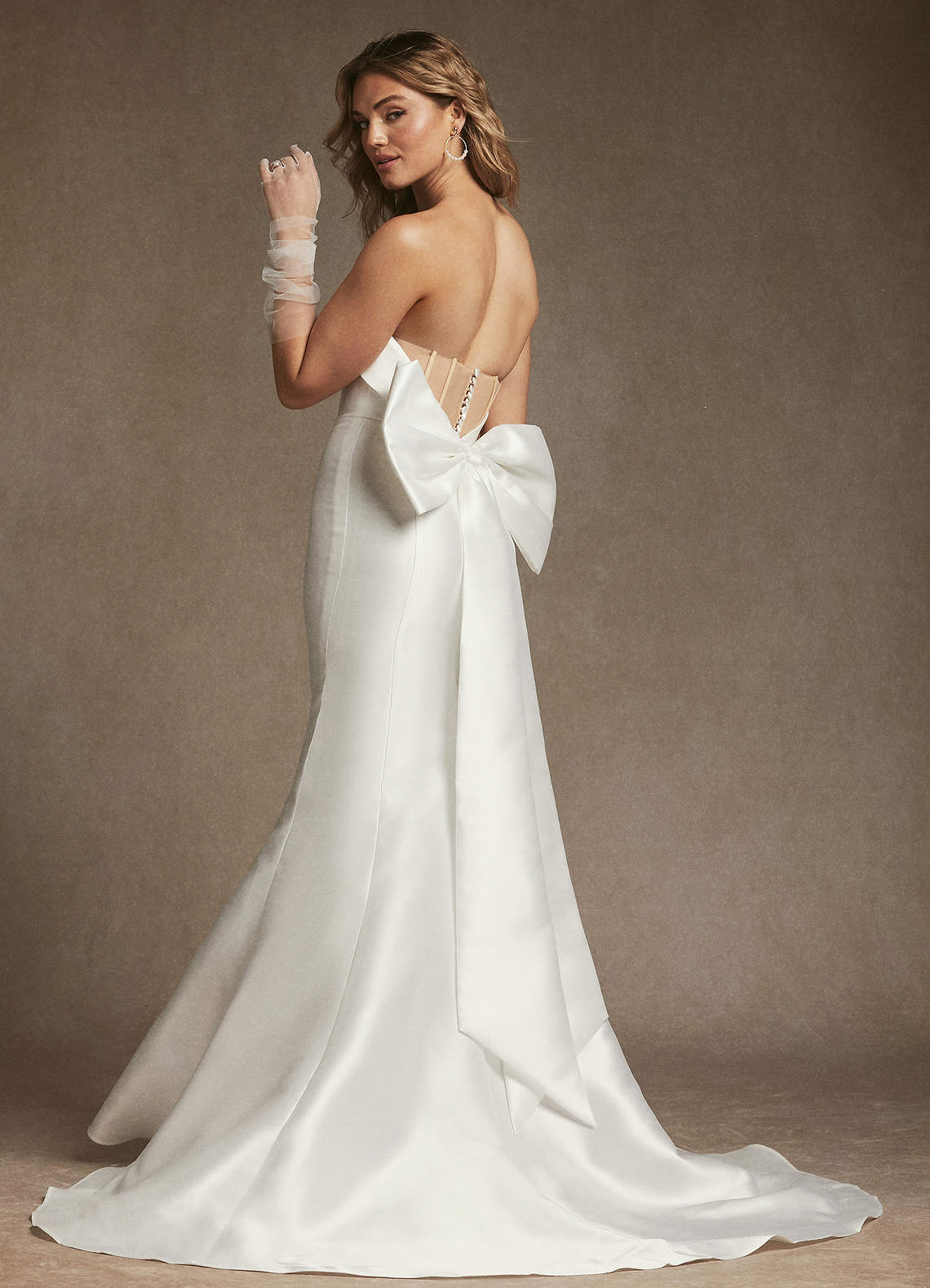 Azazie Artemia Diamond White Mermaid Strapless Mikado Dress Ready