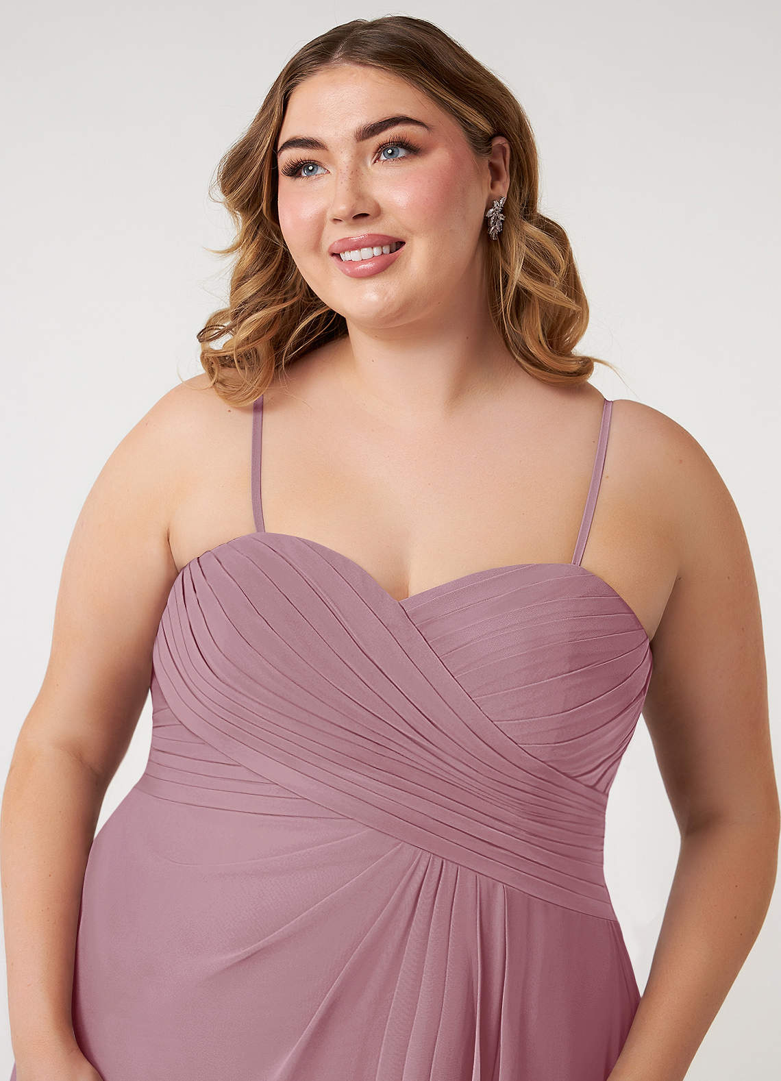 blue dress for baby girl Long Plus-Size Formal Dress C154C by Ladivine Dusty Mauve / 16
