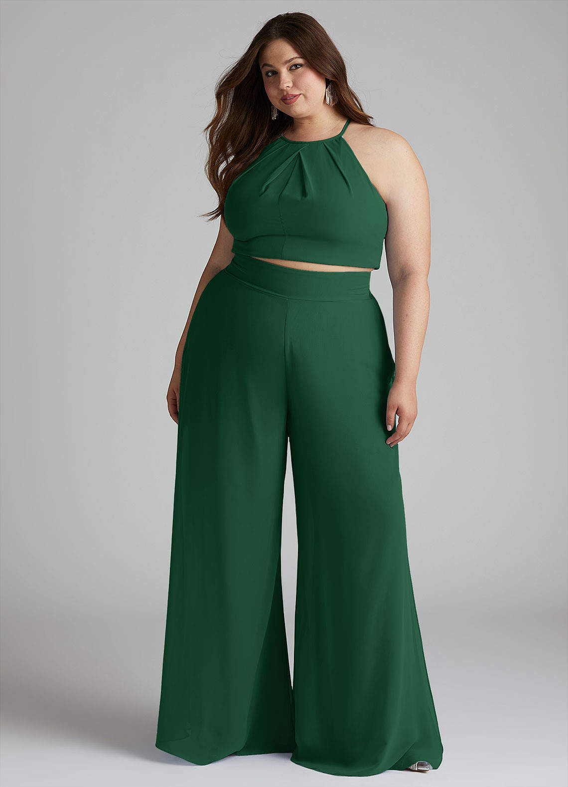 Azazie Kenzi Jumpsuit Dark Green Bridesmaid Dresses | Azazie