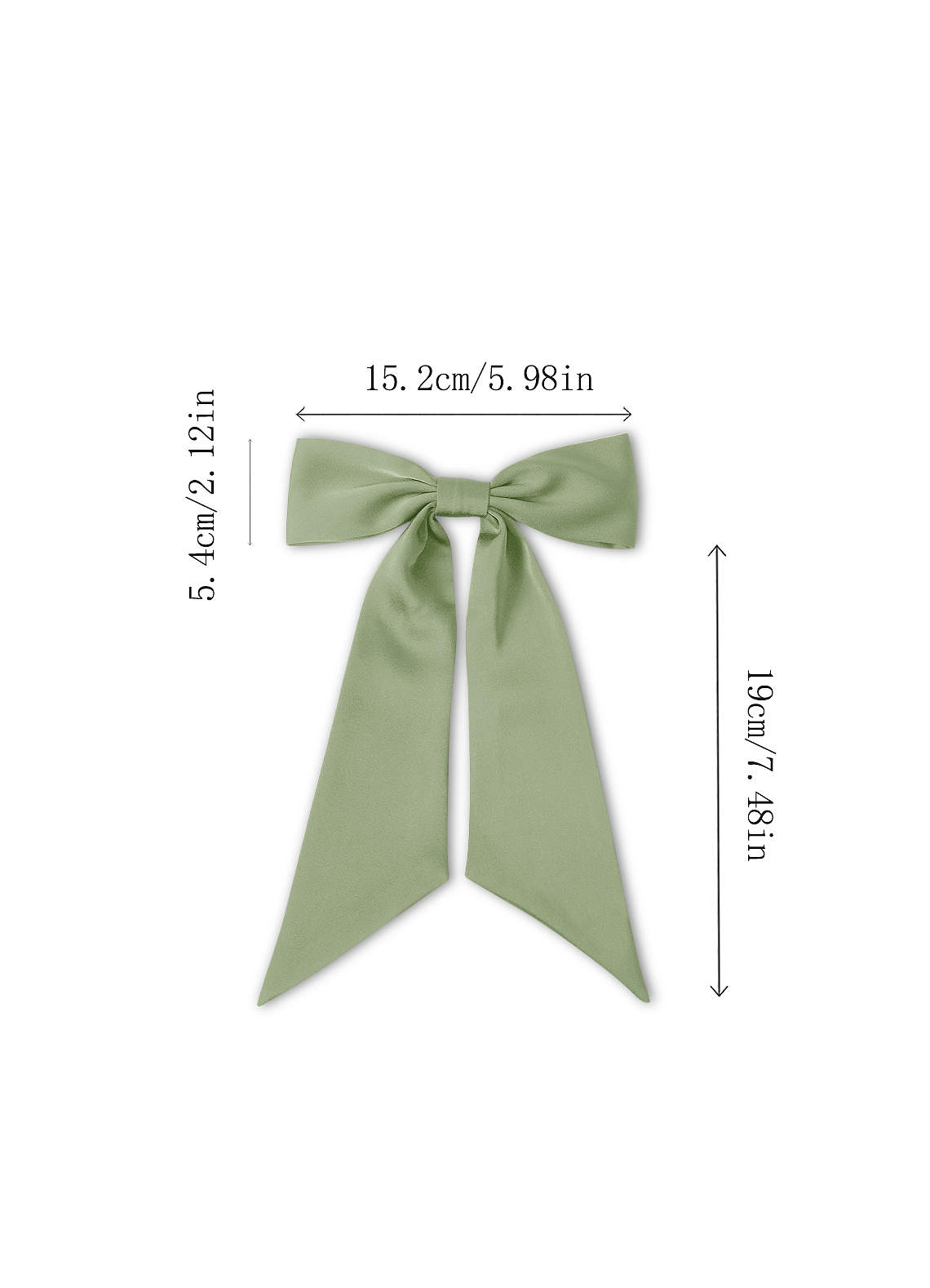 front Spinka do włosów z kokardką z elastycznego satynowego materiału w pasującym kolorze