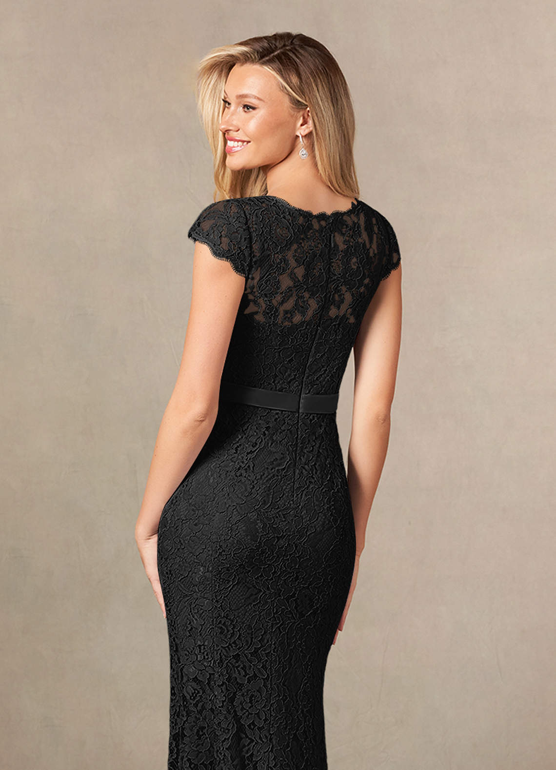 knee length dresses for ladies Starla All-Lace Maxi Dress in Black *Final-Sale* – Worth Collective main image 1