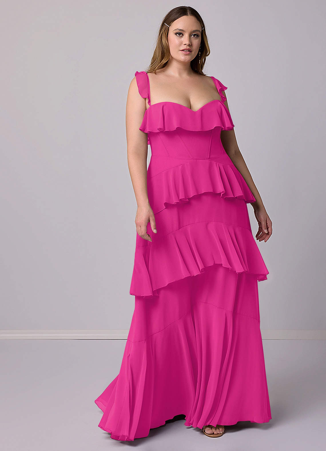 Barbie ♥ Azazie Bridesmaid Dresses A-Line Sweetheart Neckline Chiffon Floor-Length Dress image8