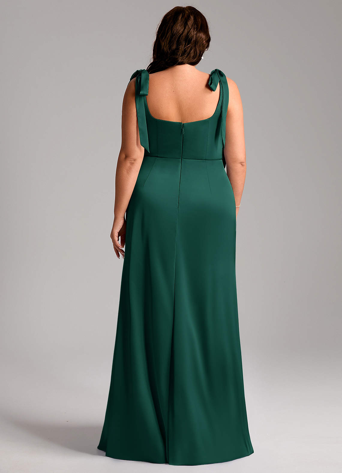 azazie emerald green dress Mint Green Strapless Maxi Dress main image 0