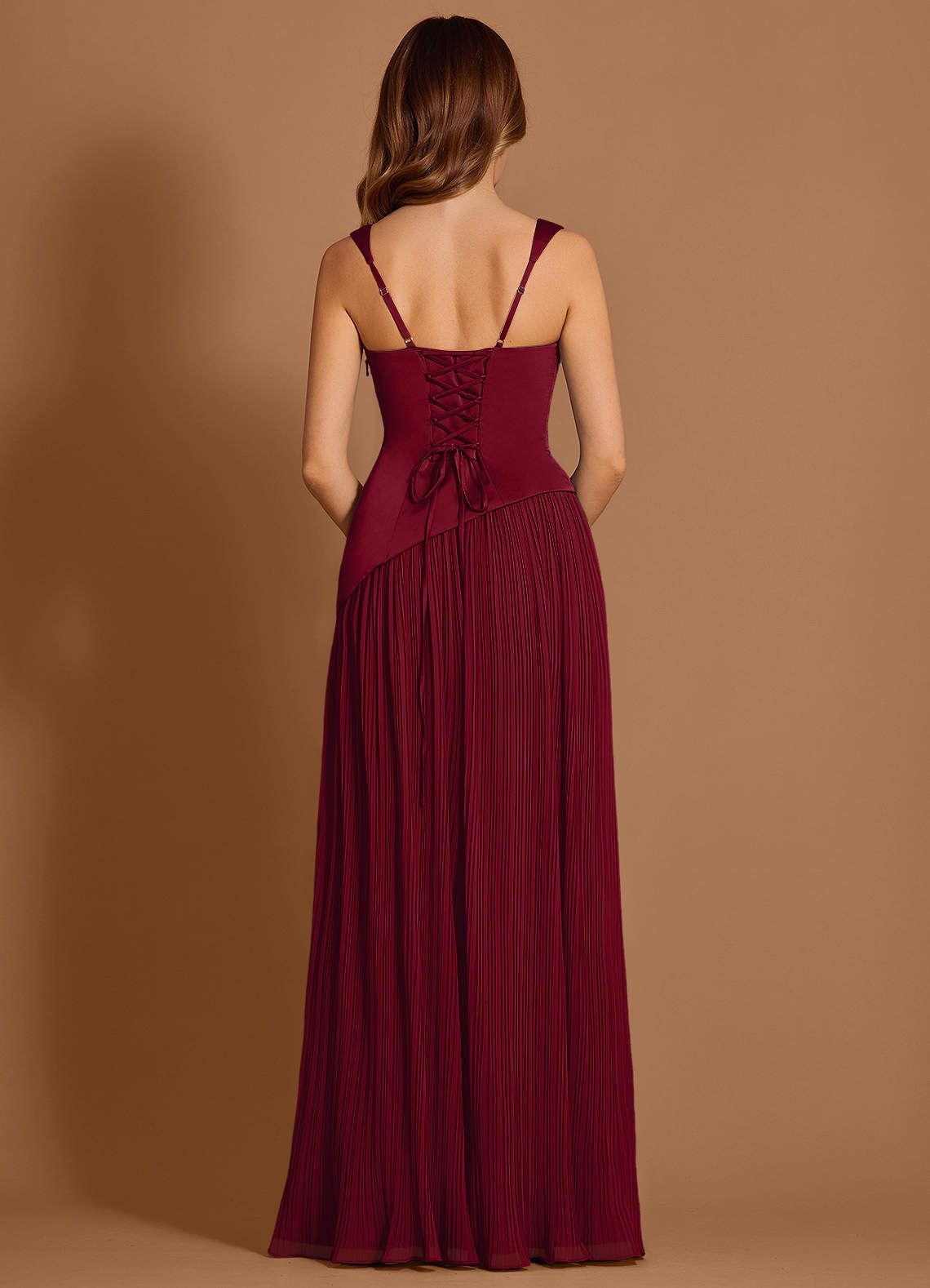 Stephanie Merlot Maxi Dress | Azazie