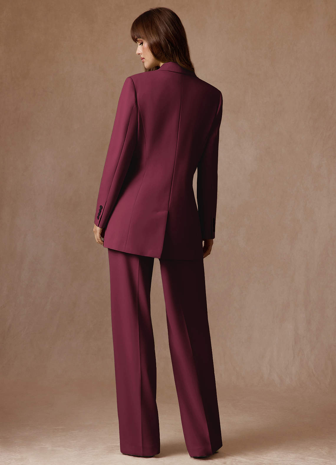 front Rowan Burgundy Refined Weave Performance 2-Piece Suit