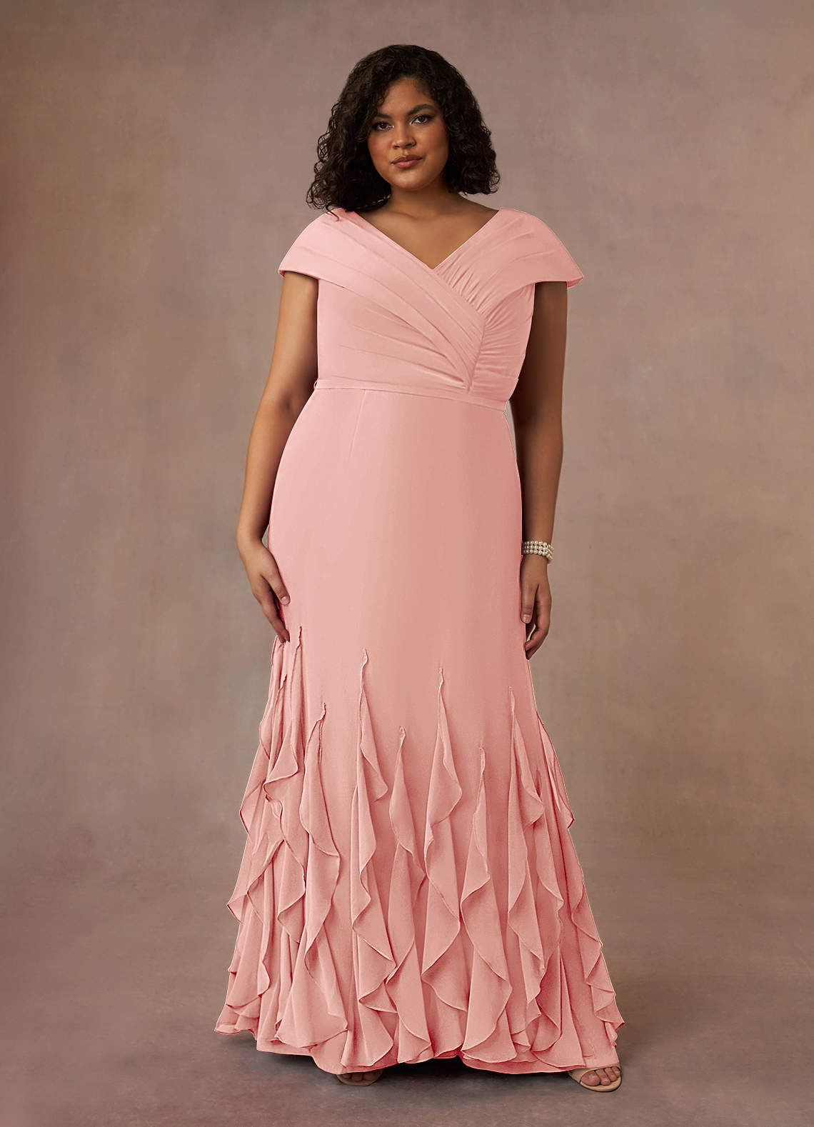 Azazie Bailora Mother of the Bride Dresses Rosette Mermaid Ruched Chiffon Dress image5