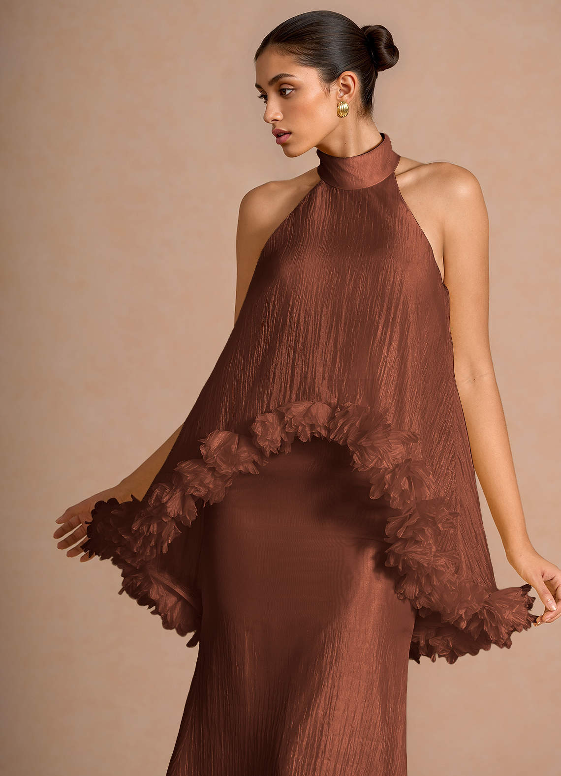 Velmira Truffle Maxi Dress | Azazie