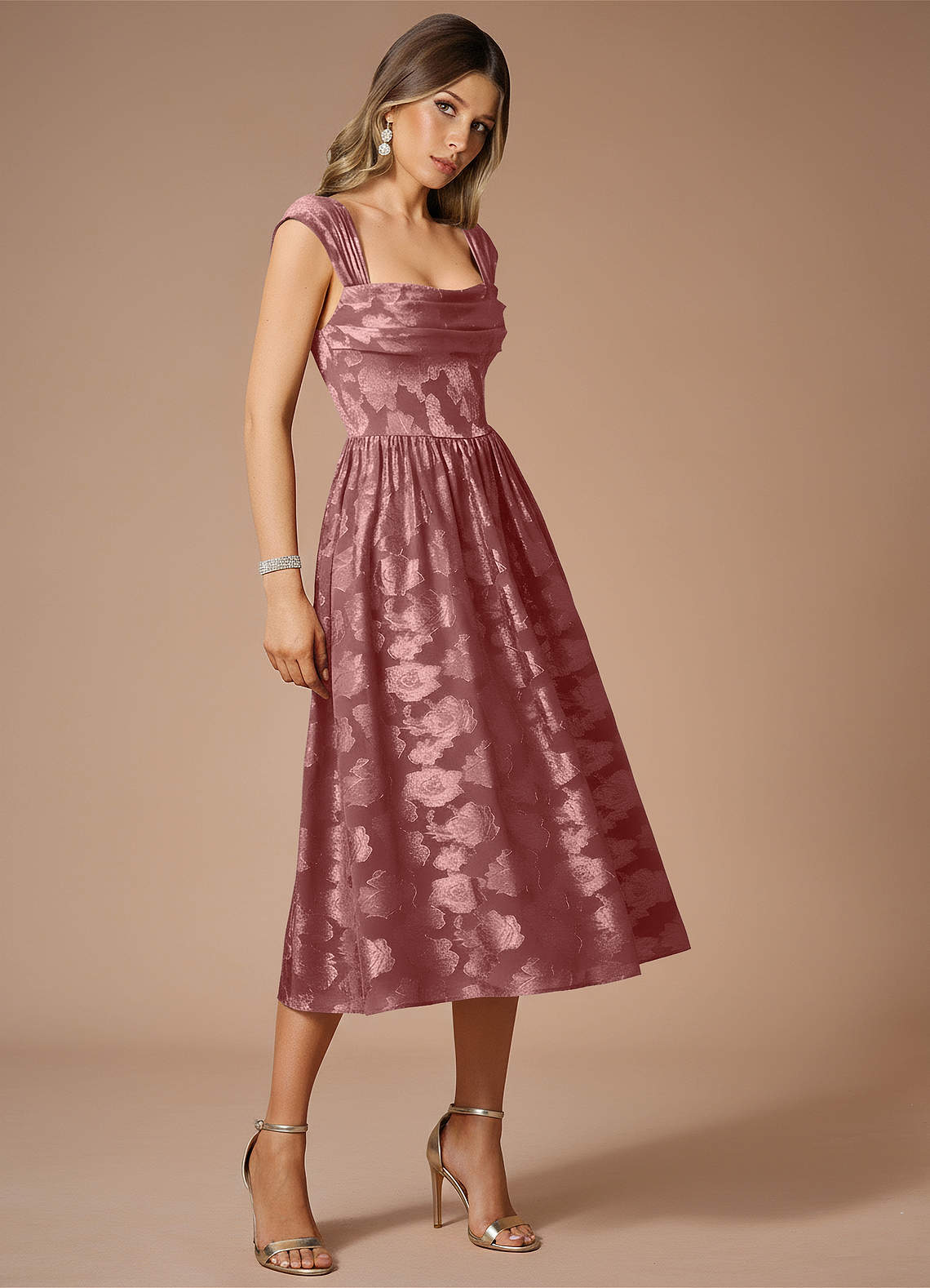 Robe Mi-Longue Roses Millésime Dana image4